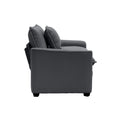 Luxurious And Sophisticated Deep Seated Sofa Set With Two Single Chairs In Grey Corduroy Fabric, Suitable For Bedroom And Office Grey Corduroy 2 Seat