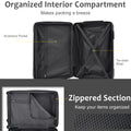 Luggage Sets 2 Piece, Hardshell Abs Lightweight And Expandable Only 28