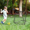 Soozier Soccer Rebounder Net, 3' X 3', Angle Adjustable Portable Training Goal Net With Quick Folding Design, Sturdy Metal Tube Black Plastic