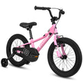 A18117 Ecarpat Kids' Bike 18 Inch Wheels, 1 Speed Boys Girls Child Bicycles For 3 5Years, With Removable Training Wheels Baby Toys, Front V Brake, Rear Holding Brake Pink Cute Polyurethane Foam 3 To 4 Years Carbon Steel Outdoor