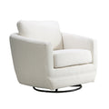 Gogh Swivel Chair In Cream Boucle Cream Fabric