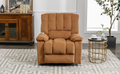 Massage Recliner Chair Electric Power Lift Recliner Chairs With Heat, Vibration, Side Pocket For Living Room, Bedroom, Light Brown Light Brown Velvet