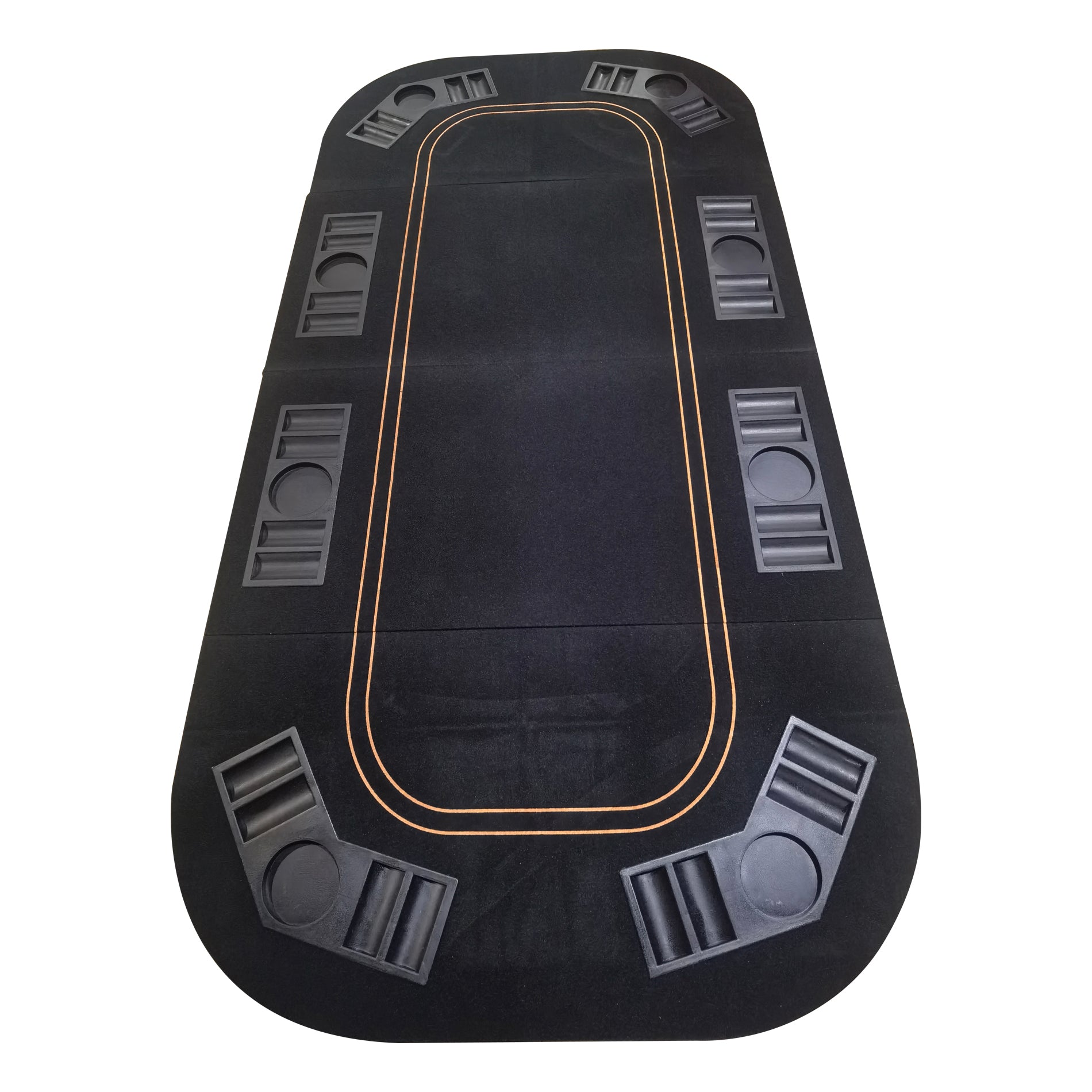 63" Folding Poker Tabletop For Table Games Blackjack Black Felt With Carrying Bag Black Primary Living Space Modern Mdf