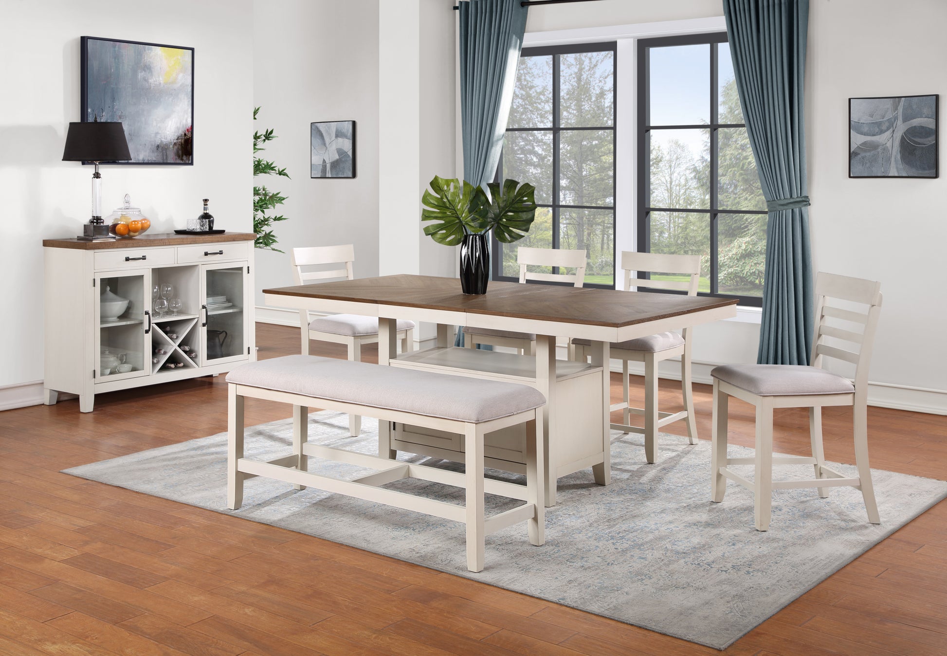 Hyland Server Brown White Wood