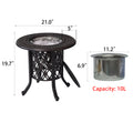 Hand Brushed Patina Bronze Cast Aluminum, Food Grade 304 Stainless Steel Ice Bucket Pail Table Set Antique Bronze Weather Resistant Frame Garden & Outdoor Aluminum