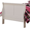 White Twin Sleigh Bed Box Spring Required Twin White Wood White Traditional Sleigh Wood