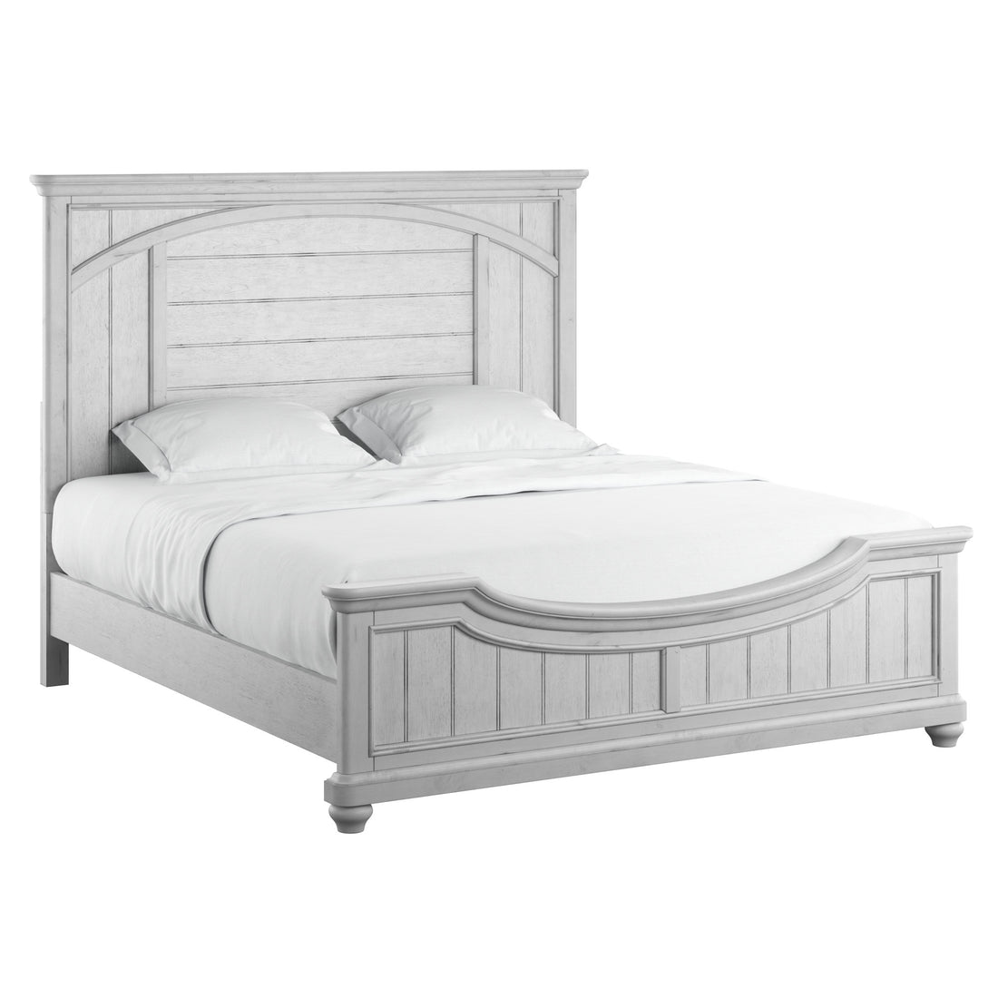 Mariano Gray King Panel Bed King Gray Engineered Wood