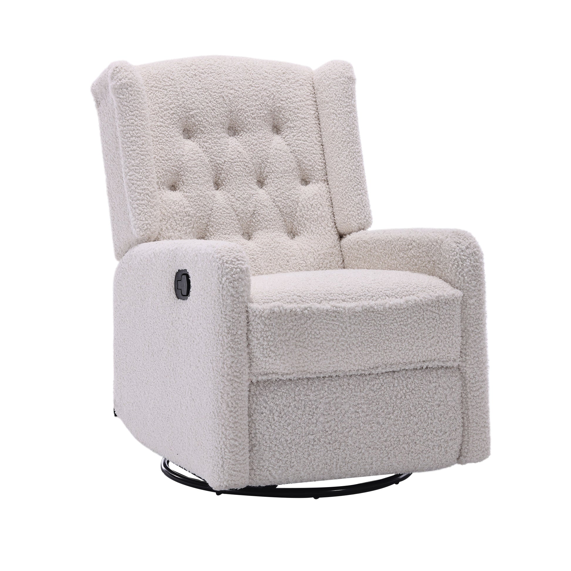 Coolmore Rocking Recliner Chair,360 Degree Swivel Nursery Rocking Chair,Glider Chair,Modern Small Rocking Swivel Recliner Chair For Bedroom,Living Room Chair Home Theater Seat White Teddy White Teddy Teddy