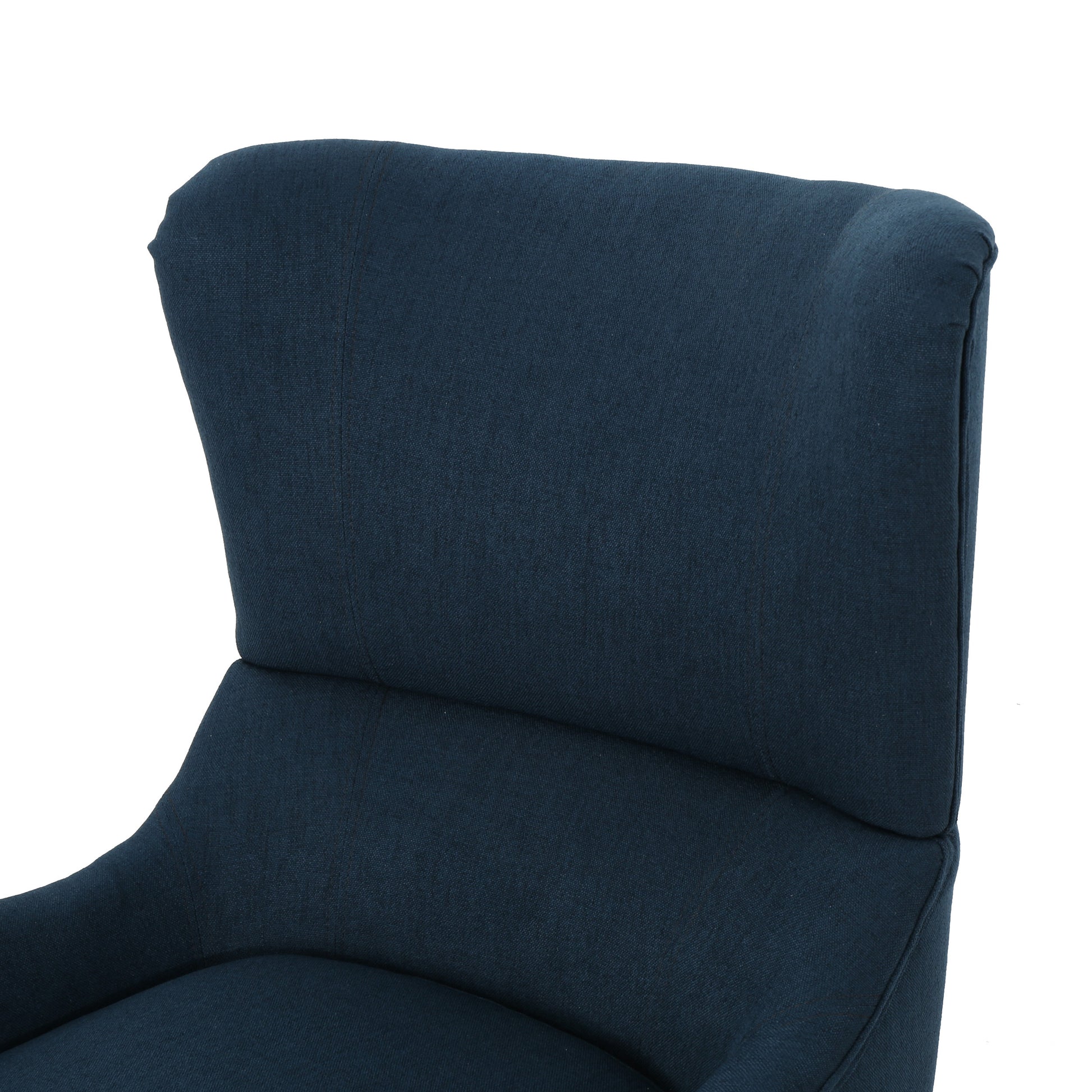 Hi Back Quentin Sofa Chair, Living Room, Study And Bedroom Navy Blue Fabric