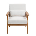 Leisure Chair With Solid Wood Armrest And Feet, Leisure Chair, Wood Frame, Velvet, L, Solid Rubber Wood Legs, Mid Century Modern Accent Chair, For Living Room Bedroom Studio Chair Beige Corduroy