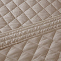 4 Piece Cotton Reversible Tailored Bedspread Set Khaki Queen Queen Khaki Cotton