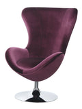 Purple Flannelette Fabric Accent Chair W Ottoman Contemporary Modern Living Room Furniture Chic High Back Chair Purple Primary Living Space Contemporary,Modern Fabric Metal