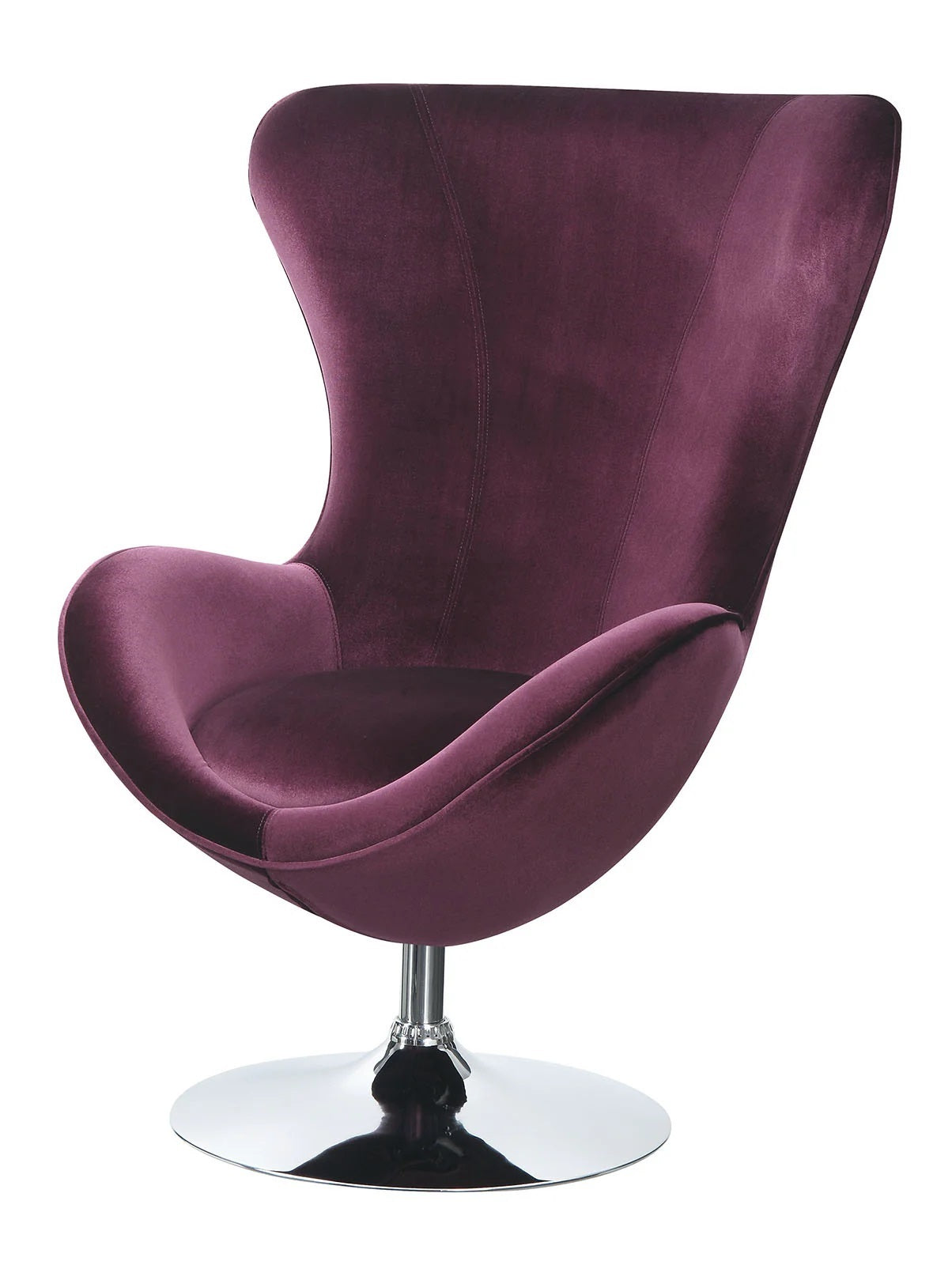 Purple Flannelette Fabric Accent Chair W Ottoman Contemporary Modern Living Room Furniture Chic High Back Chair Purple Primary Living Space Contemporary,Modern Fabric Metal