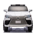 Licensed Lexus Lx600 24V Two Seater Xxl Kids Ride On Car W Parents Control,Seat Width 20 Inches,2Wd,Four Wheel Suspension,Bluetooth,Mp3,Music,Power Display,Speeds 1.86 3.11Mph For Kids. White Polypropylene