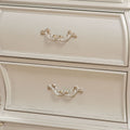 Pearl White 2 Drawer Nightstand With Queen Anne Legs White 2 Drawers Bedroom Rectangle Felt Lined Drawers White Solid Wood
