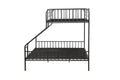 Caius Gunmetal Finish Twin Xl Queen Bunk Bed Gunmetal Metal