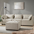 Modular Ottoman Linen Polyester