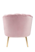Blush Pink And Gold Tufted Accent Chair Pink Primary Living Space Wood Fabric