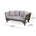 Serene Daybed Grey Fabric