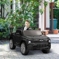 Qaba 12V Kids Electric Car, Chevrolet Silverado Ev Rst Licensed Ride On Car With Parent Remote Control, Spring Suspension, Soft Start, Training Wheels, Led Lights, Music, Mp3, 3 Speed, Black Black
