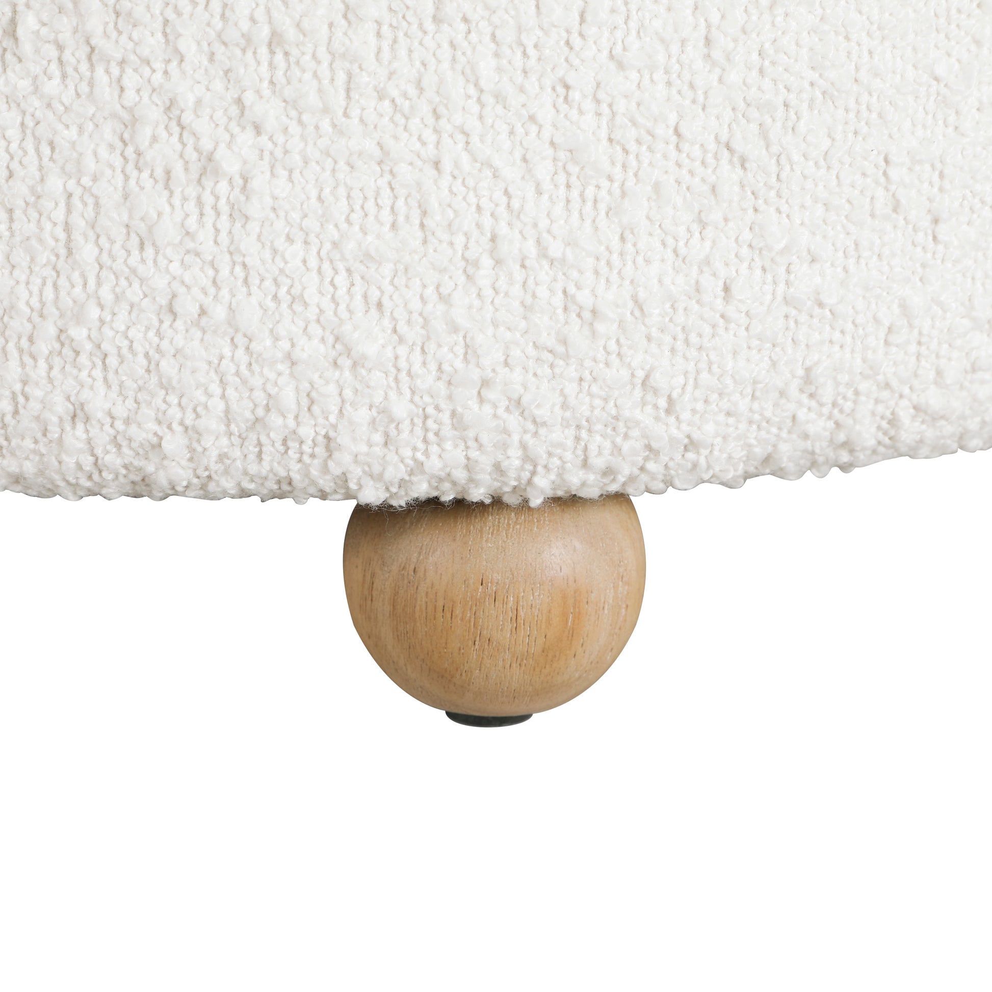 Modern Contemporary Swivel Chair With Ottoman White Boucle Fabric Upholstery Solid Wood Living Room Furniture White Primary Living Space Contemporary,Modern Plywood,Solid Wood