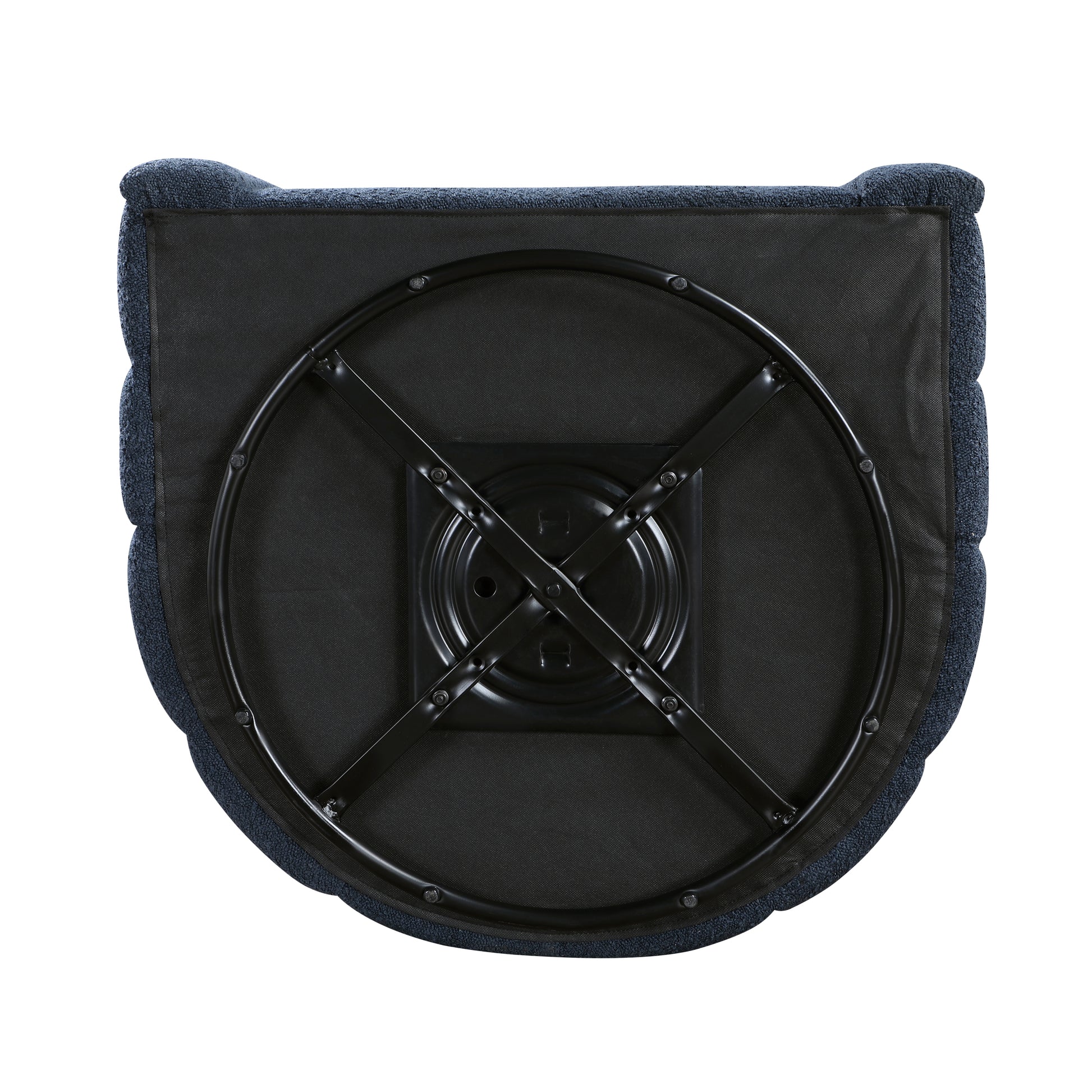 Modern Contemporary Swivel Chair With Ottoman Blue Boucle Fabric Upholstery Solid Wood Living Room Furniture Blue Primary Living Space Contemporary,Modern Plywood,Solid Wood