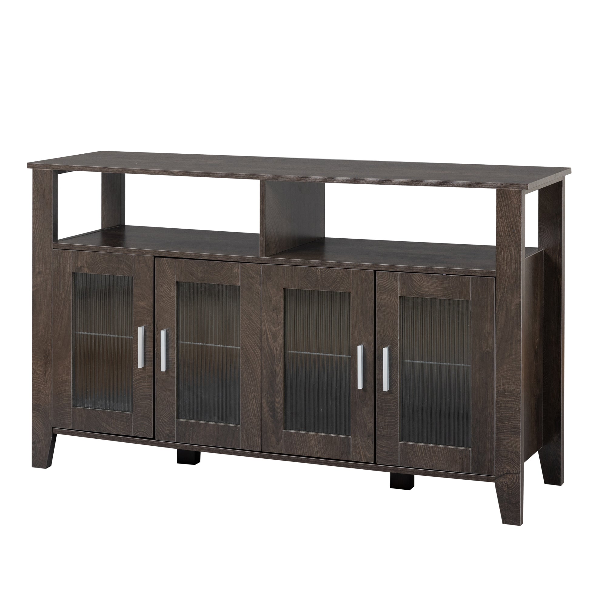 Drawerdresser Cabinet,Barcabinet,Buffetsideboard,Storagecabinet,Buffet Server Console Tablestorge,Changhong Glass Door,Toughened Glass Shelf,Fordining Room,Living Room,Kitchenhallway,Color:Gray 5 Or More Spaces Gray Primary Living Space Built In Lighting