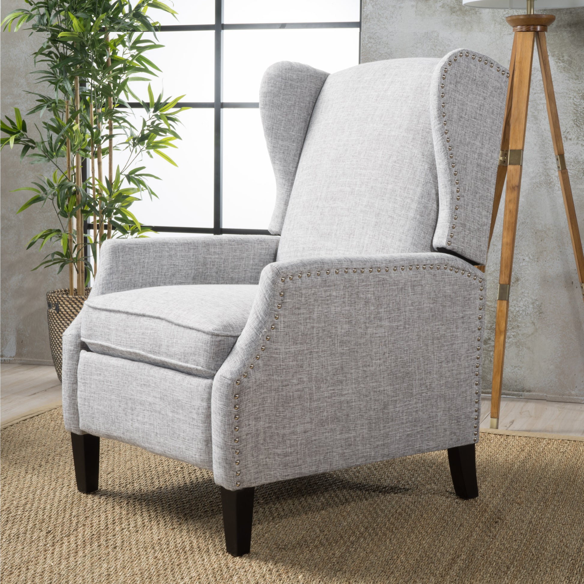 Recliner Light Grey Fabric