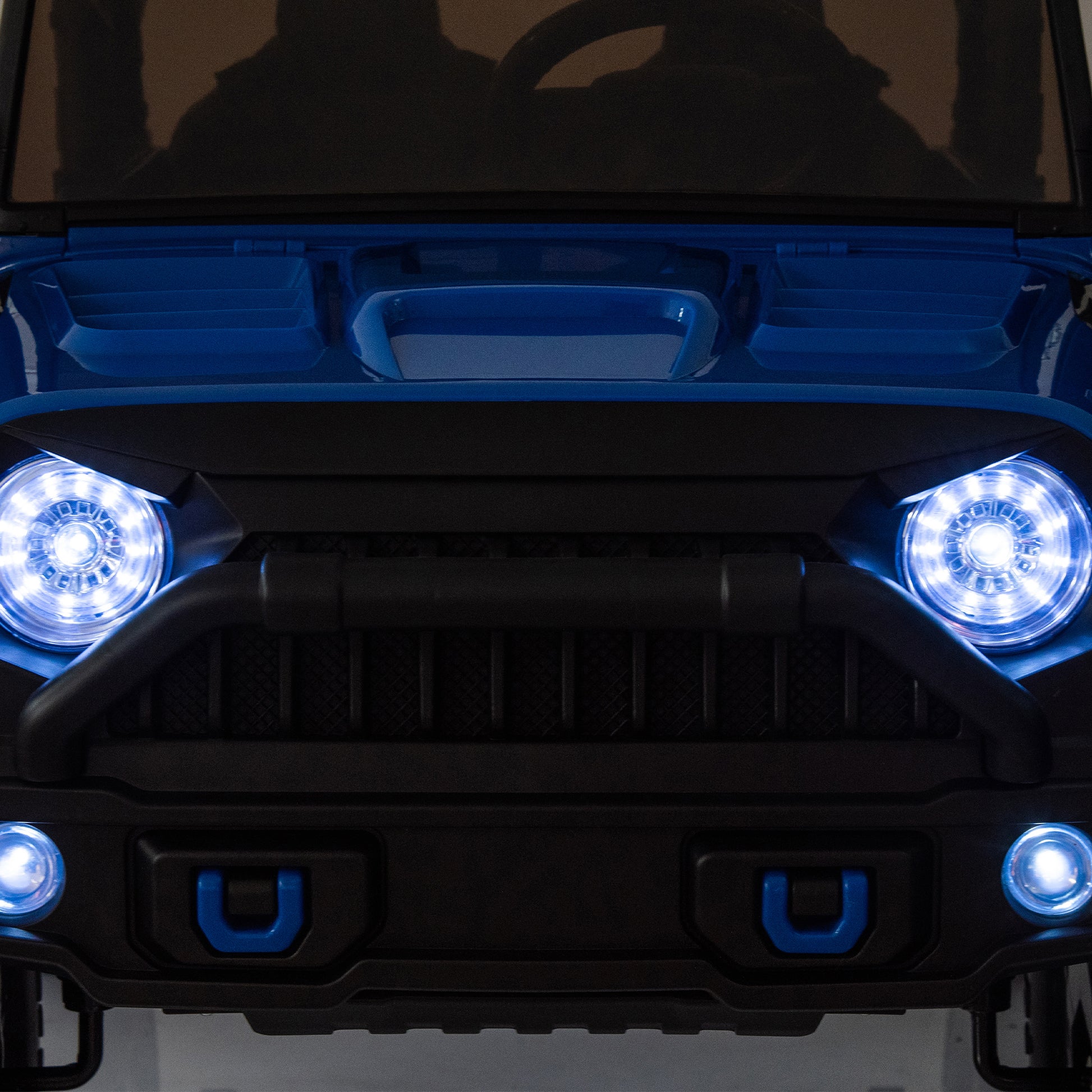 24V Two Seater Kids Ride On Truck Car W Parents Control,200W*2,Seat Width 20.28In,Four Wheel Suspension,Led Lights,Music,Mp3,Bluetooth,Two Independent Seat Belts,Suitable For Off Road For Kids Aged