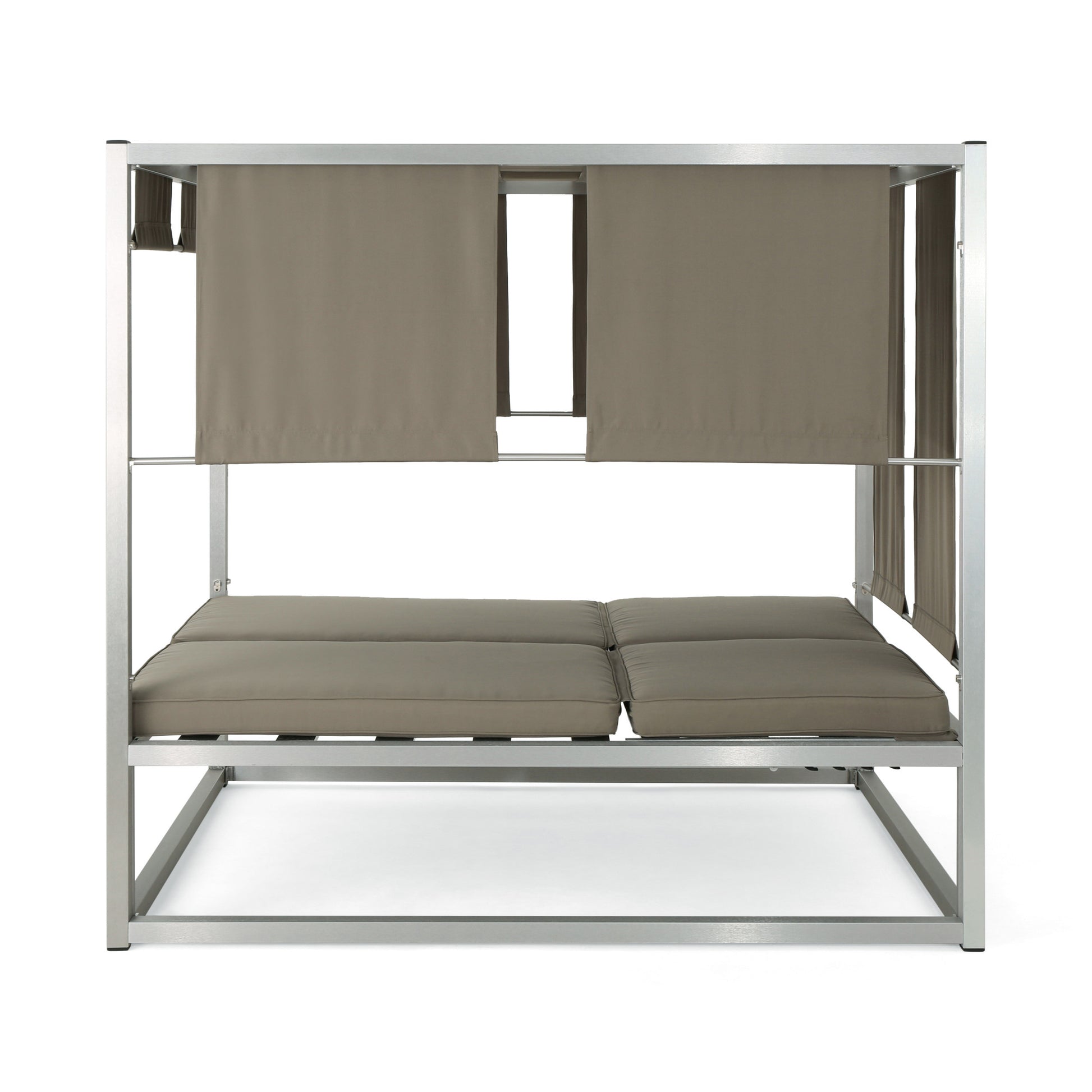 Heminger Daybed A Carton Seat Pannel Feet At The Bottom Of The Tube Vertical Connecting Tube Khaki Fabric