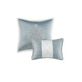8 Piece Jacquard Comforter Set Aqua Silver King King Aqua Silver Polyester
