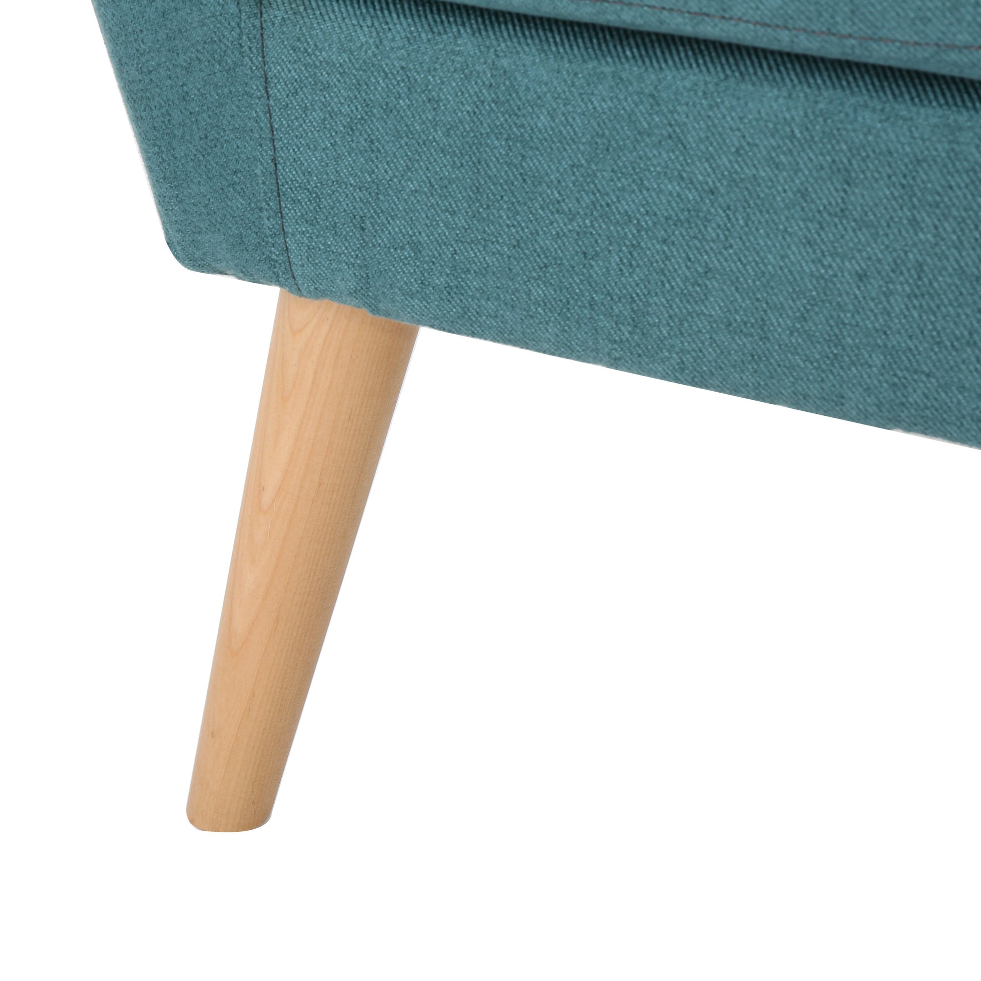 Mid Century Modern Fabric Club Chair, 28.30" W X 27.60" D X 31.50" H, Dark Teal Natural Teal Linen