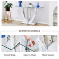 Modern Minimalist Rectangular Glass Table With 0.39 