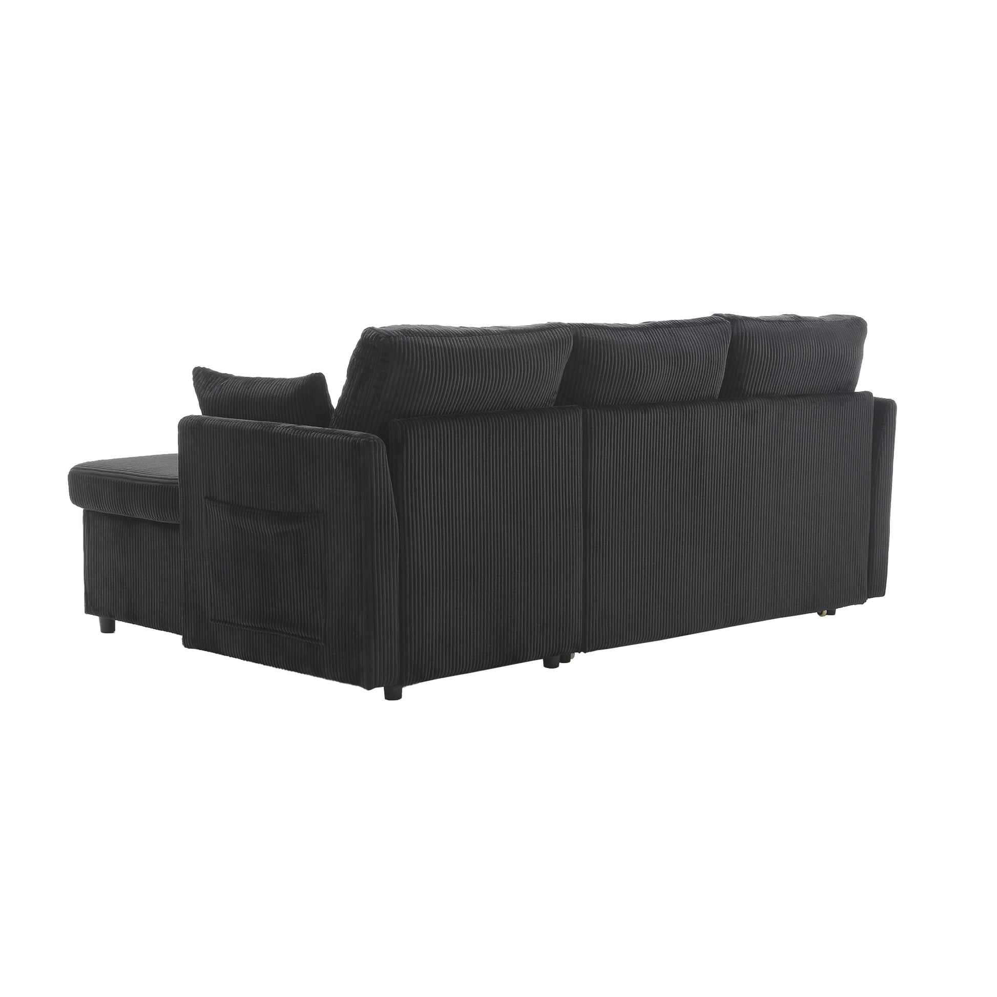 United Modular Sectional Sofa L Shaped Modular Couch With Reversible Chaise Modular Sofa Sectional Couch With Storage Seats Black Velvet 3 Seat