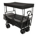 480Lbs Collapsible Wagon With Canopy,Wagon Stroller With 7