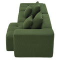 105.5'' L Shaped Modular Sectional Sofa,Minimalist Corduroy Floor Couch Set,Convertible Foam Filled Cloud Couch For Living Room,3 Pc Free Combination,No Assembly Required,3 Colors Green Corduroy 4 Seat