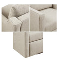 Swivel Armchair Natural Polyester