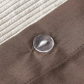 3 Piece Corduroy Duvet Cover Set King Tan Polyester