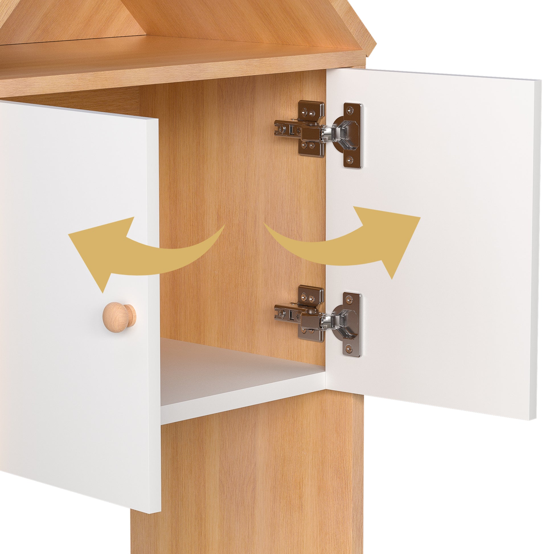 Versatile Children'S Bookshelf With House Shaped Design, Multi Functional Storage For Books And Toys, Adjustable Placement, Durable Kids Organizer For Playroom Or Bedroom Easy Assembly & Safe For