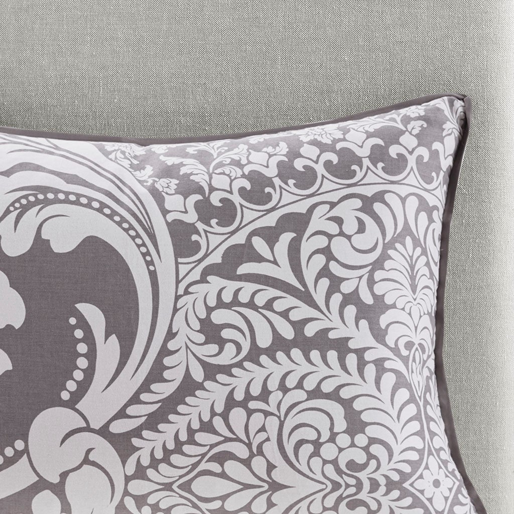 6 Piece Printed Duvet Cover Set King Multicolor Polyester