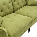 United Linen Sofaaccent Sofa Seat Sofa With Metal Feet Olive Linen 3 Seat