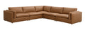 Brighton Modular Wedge, Brown Top Grain Leather Lv03372 Brown Upholstered 1 Seat