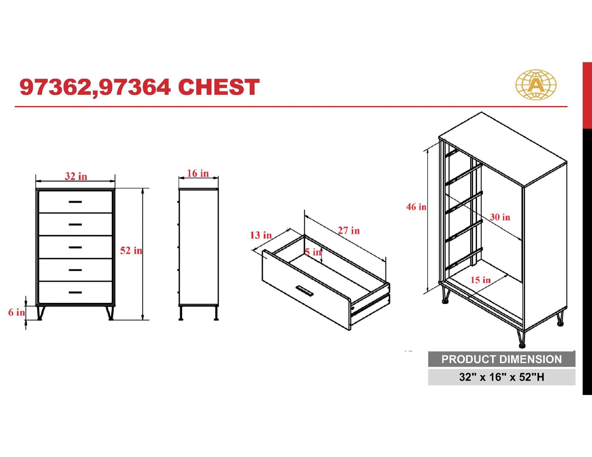 White 5 Drawer Chest With Single Handles White Bedroom Contemporary Particle Board Mdf