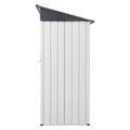 Xwt016 Garden Metal Storage Lifter Shed Gray White 5X3X6Ft Outdoor Storing Tools Rainproof Hinge Door Version Grey Metal