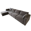 Modern Cotton Linen Modular Sectional Sofa, L Shape Convertible Sofa Set With Pillows, Oversized Sectional Couches With Storage Ottomans For Living Room, Loft, Apartment, Office Dark Gray 5 Seats Gray Wood Primary Living Space Medium Duty Pine 5 Seat