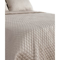 Kahn 26 Inch Hand Stitched Soft Sateen Euro Pillow Sham, Cotton Fill Brown Brown Fabric