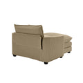 Comfortable Single Chair Deep Seat Sofa With Footstool With One Pillow, Suitable For Living Room And Bedroom, Club Multiple Occasions, Tan Corduroy Fabric Tan Corduroy 1 Seat