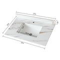 37 Inch Marble Vanity Top, Bathroom Vanity Top With Undermount Rectangular Middle Sink And 4