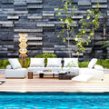 Outdoor Modular Sofa, With Aluminum Structure, Support Cushion And Back Cushion Cover Removable, Fade Resistant, Waterproof Sofa Cover Included,Beige The Ratebased On A Single Piece Beige Aluminium 1 Seat