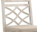 Tan And Antique White Padded Side Chair Set Of 2 Solid Tan Ivory Dining Room French Country Side Chair Cross Back Set Of 2 Wood Fabric